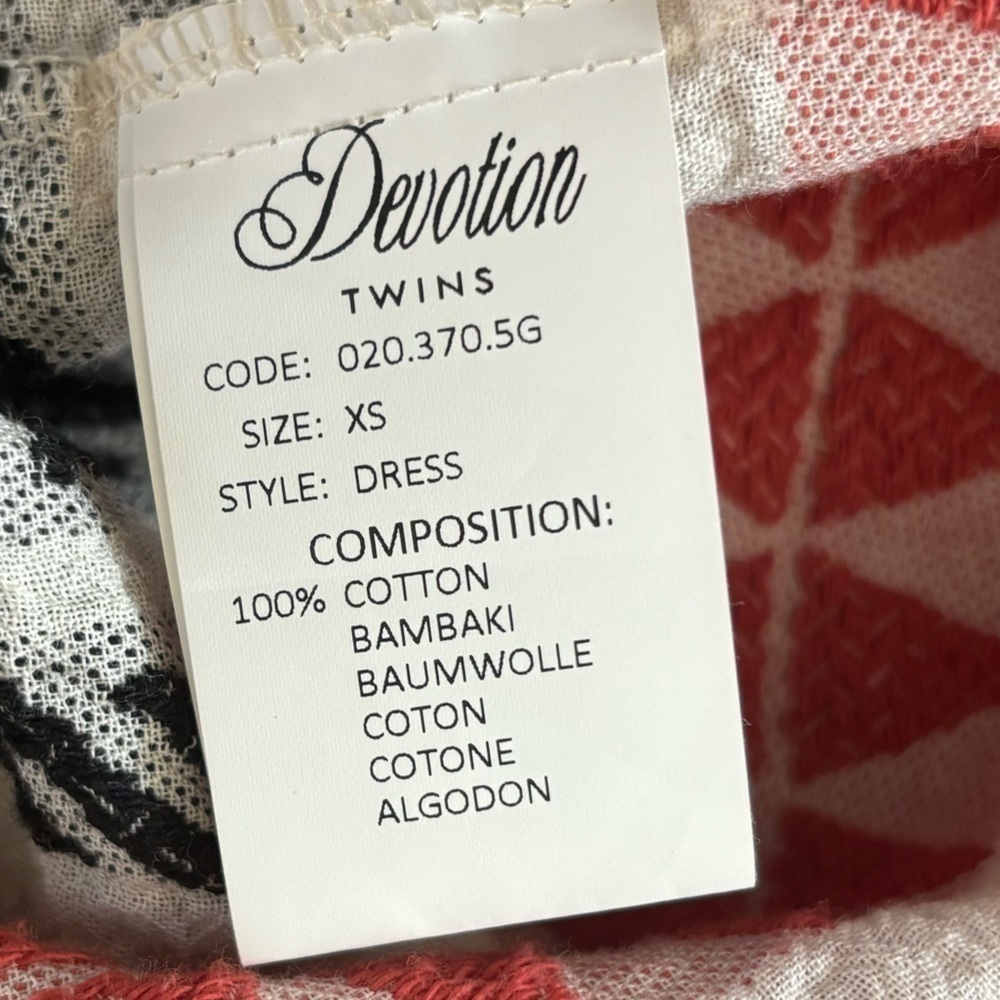 Anthropologie Devotion Twins Embroidered Ella Mini Dress Anthropologie XS Stripe - Picture 8 of 12